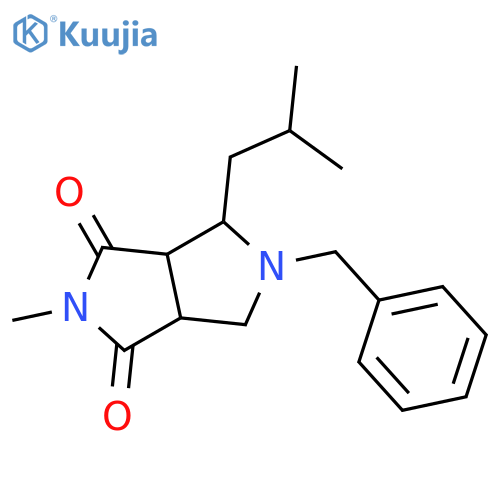 5-benzyl-4-isobutyl-2-methyltetrahydropyrrolo[3,4-c]pyrrole-1,3(2H,3aH)-dione structure