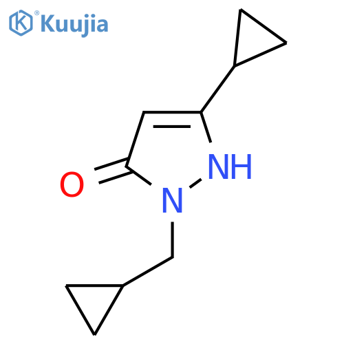 3-cyclopropyl-1-(cyclopropylmethyl)-1H-pyrazol-5-ol structure