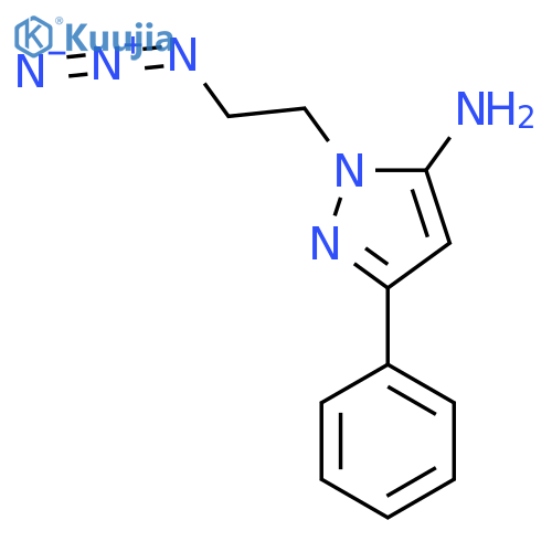 1-(2-Azidoethyl)-3-phenyl-1H-pyrazol-5-amine structure
