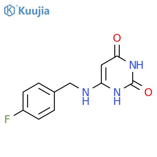 6-((4-fluorobenzyl)amino)pyrimidine-2,4(1H,3H)-dione structure