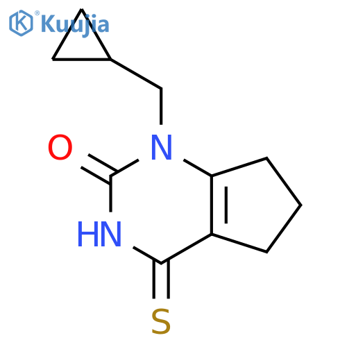 1-(cyclopropylmethyl)-4-thioxo-1,3,4,5,6,7-hexahydro-2H-cyclopenta[d]pyrimidin-2-one structure