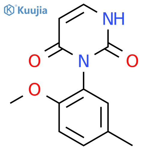 3-(2-methoxy-5-methylphenyl)pyrimidine-2,4(1H,3H)-dione structure