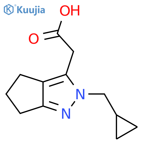 2-(2-(Cyclopropylmethyl)-2,4,5,6-tetrahydrocyclopenta[c]pyrazol-3-yl)acetic acid structure