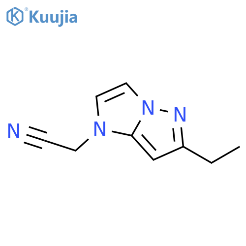 2-(6-ethyl-1H-imidazo[1,2-b]pyrazol-1-yl)acetonitrile structure