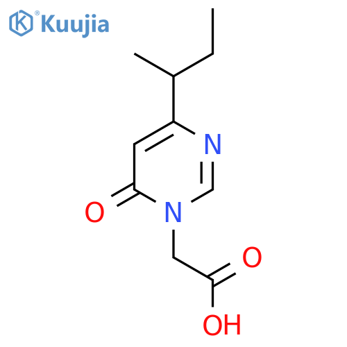 2-[4-(butan-2-yl)-6-oxo-1,6-dihydropyrimidin-1-yl]acetic acid structure