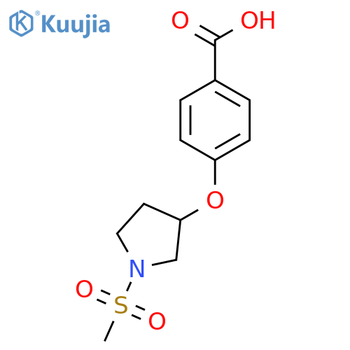 4-((1-(Methylsulfonyl)pyrrolidin-3-yl)oxy)benzoic acid structure