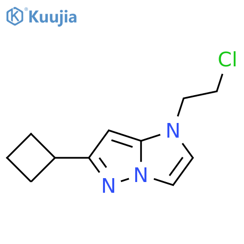 1-(2-chloroethyl)-6-cyclobutyl-1H-imidazo[1,2-b]pyrazole structure