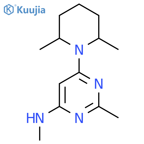 6-(2,6-dimethylpiperidin-1-yl)-N,2-dimethylpyrimidin-4-amine structure