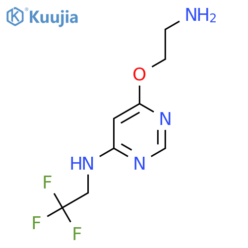 6-(2-Aminoethoxy)-N-(2,2,2-trifluoroethyl)pyrimidin-4-amine structure
