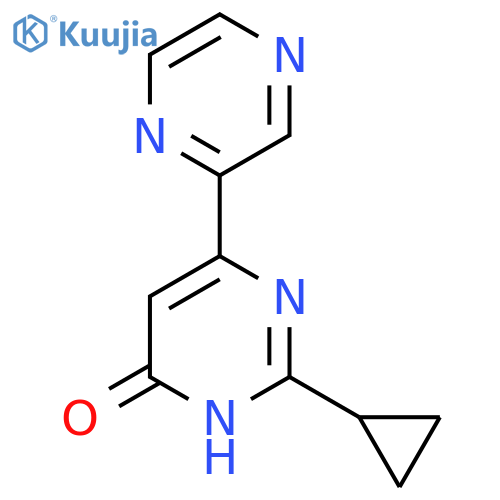 2-Cyclopropyl-6-(pyrazin-2-yl)pyrimidin-4-ol structure