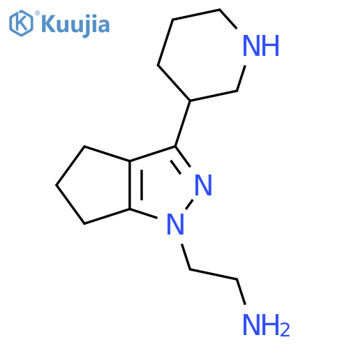 2-(3-(Piperidin-3-yl)-5,6-dihydrocyclopenta[c]pyrazol-1(4H)-yl)ethan-1-amine structure