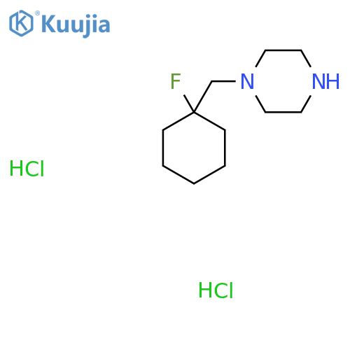 1-[(1-Fluorocyclohexyl)methyl]piperazine dihydrochloride structure