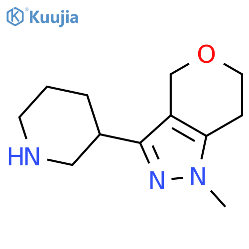 1-Methyl-3-(piperidin-3-yl)-1,4,6,7-tetrahydropyrano[4,3-c]pyrazole structure