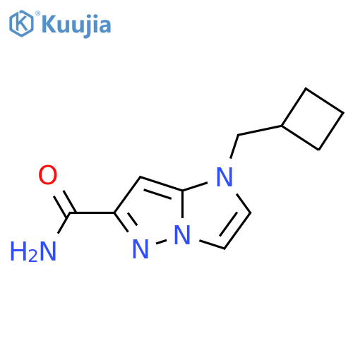 1-(cyclobutylmethyl)-1H-imidazo[1,2-b]pyrazole-6-carboxamide structure