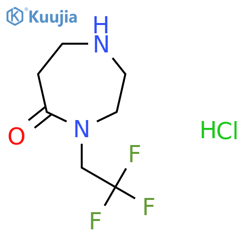 4-(2,2,2-Trifluoroethyl)-1,4-diazepan-5-one hydrochloride structure
