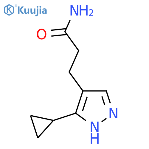 3-(3-cyclopropyl-1H-pyrazol-4-yl)propanamide structure