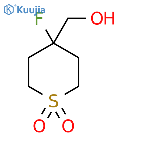 4-Fluoro-4-(hydroxymethyl)-1lambda6-thiane-1,1-dione structure