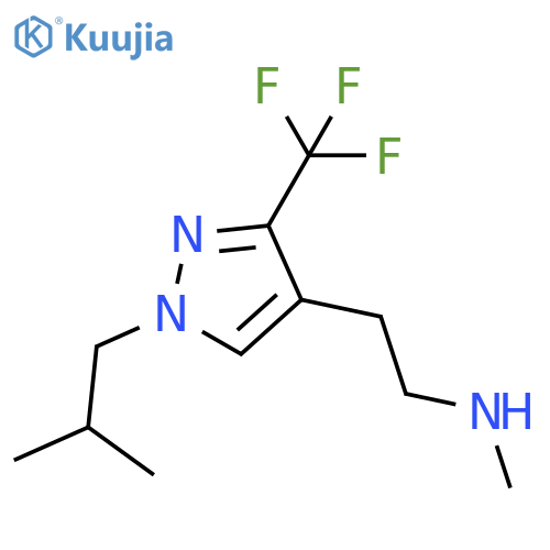 2-(1-isobutyl-3-(trifluoromethyl)-1H-pyrazol-4-yl)-N-methylethan-1-amine structure