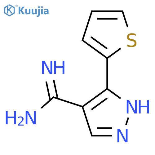 3-(Thiophen-2-yl)-1H-pyrazole-4-carboximidamide structure