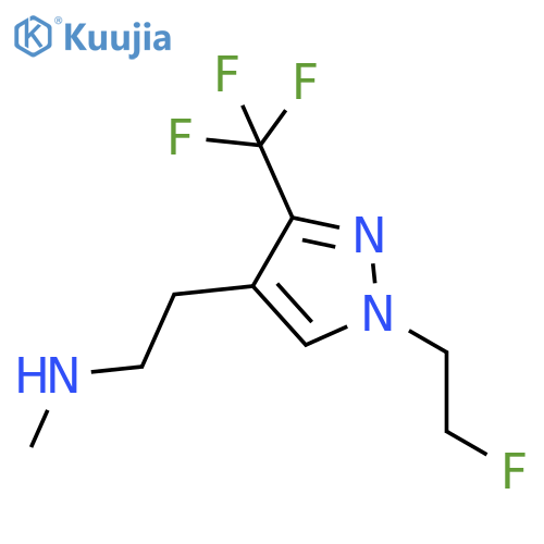 2-(1-(2-fluoroethyl)-3-(trifluoromethyl)-1H-pyrazol-4-yl)-N-methylethan-1-amine structure