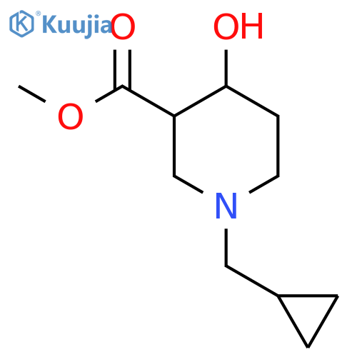 Methyl 1-(cyclopropylmethyl)-4-hydroxypiperidine-3-carboxylate structure