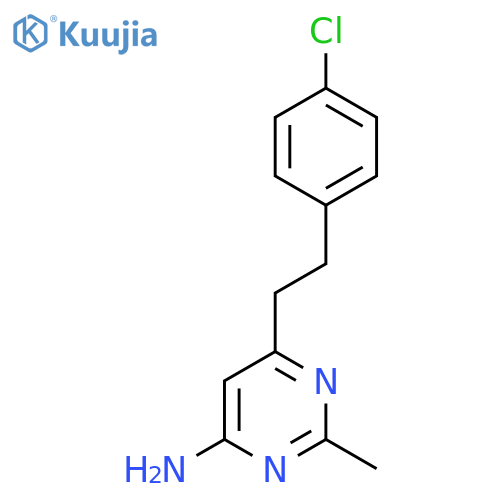 6-[2-(4-chlorophenyl)ethyl]-2-methylpyrimidin-4-amine structure