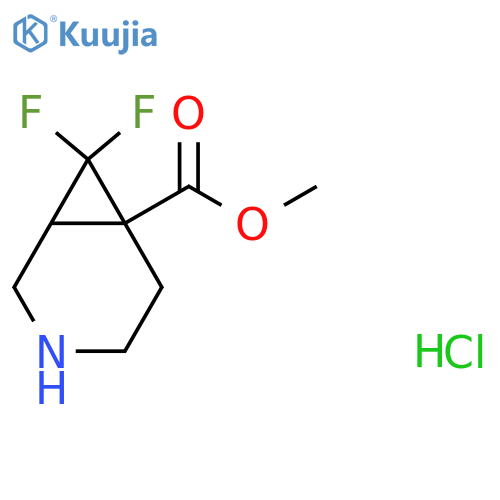 methyl 7,7-difluoro-3-azabicyclo[4.1.0]heptane-6-carboxylate hydrochloride structure