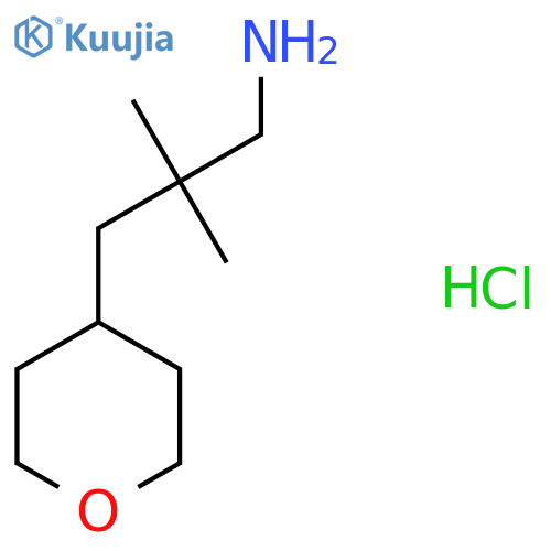 2,2-Dimethyl-3-(oxan-4-yl)propan-1-amine hydrochloride structure