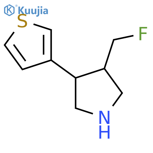 3-(Fluoromethyl)-4-(thiophen-3-yl)pyrrolidine structure