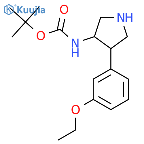 Tert-butyl (4-(3-ethoxyphenyl)pyrrolidin-3-yl)carbamate structure