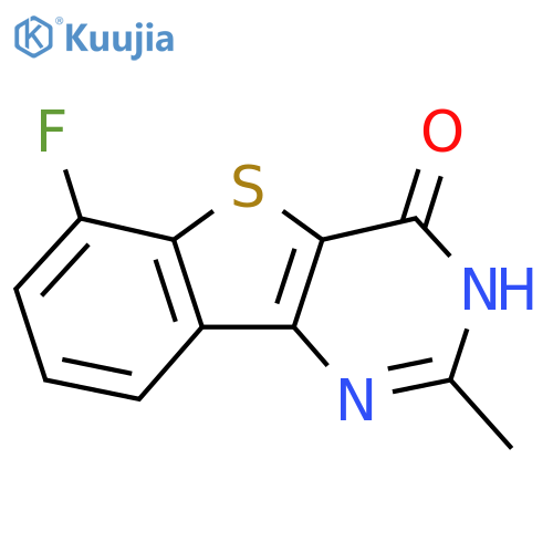 6-fluoro-2-methylbenzo[4,5]thieno[3,2-d]pyrimidin-4(3H)-one structure