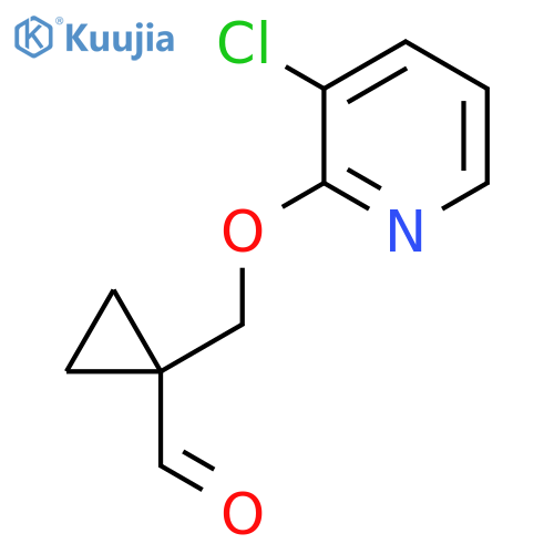 1-(((3-chloropyridin-2-yl)oxy)methyl)cyclopropane-1-carbaldehyde structure