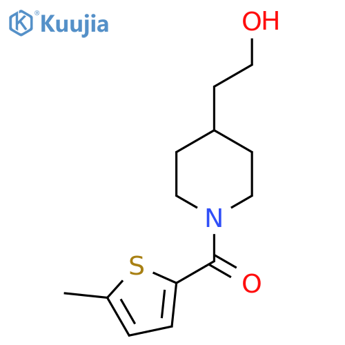 (4-(2-Hydroxyethyl)piperidin-1-yl)(5-methylthiophen-2-yl)methanone structure
