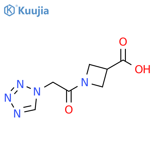 1-(2-(1H-tetrazol-1-yl)acetyl)azetidine-3-carboxylic acid structure