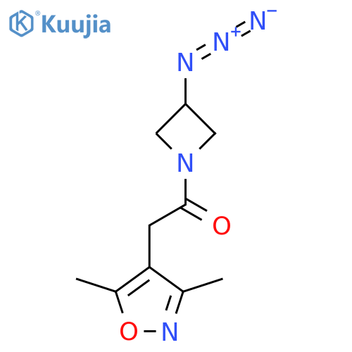 1-(3-Azidoazetidin-1-yl)-2-(3,5-dimethylisoxazol-4-yl)ethan-1-one structure