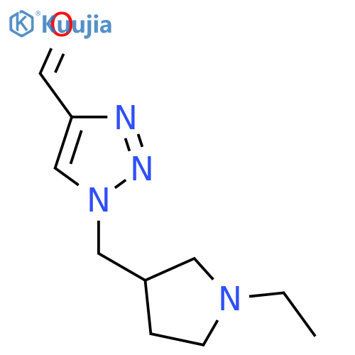 1-((1-ethylpyrrolidin-3-yl)methyl)-1H-1,2,3-triazole-4-carbaldehyde structure