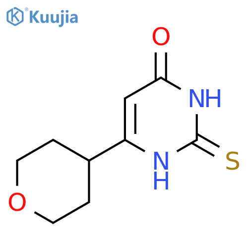 6-(oxan-4-yl)-2-sulfanylidene-1,2,3,4-tetrahydropyrimidin-4-one structure