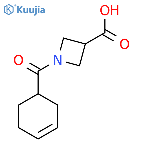 1-(Cyclohex-3-ene-1-carbonyl)azetidine-3-carboxylic acid structure