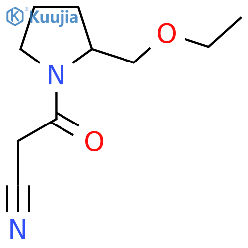 3-(2-(Ethoxymethyl)pyrrolidin-1-yl)-3-oxopropanenitrile structure