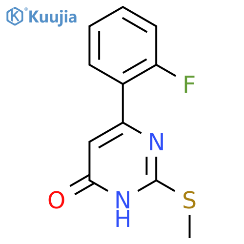 6-(2-fluorophenyl)-2-(methylthio)pyrimidin-4(3H)-one structure
