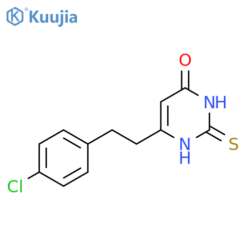 6-(4-chlorophenethyl)-2-thioxo-2,3-dihydropyrimidin-4(1H)-one structure