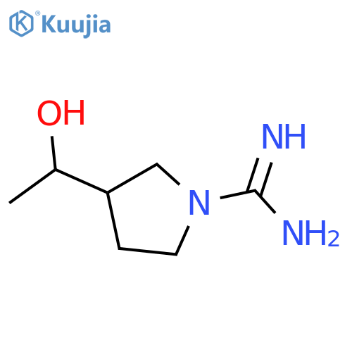 3-(1-Hydroxyethyl)pyrrolidine-1-carboximidamide structure