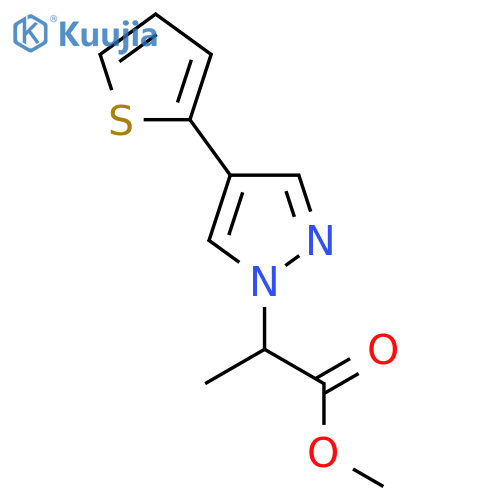 methyl 2-(4-(thiophen-2-yl)-1H-pyrazol-1-yl)propanoate structure