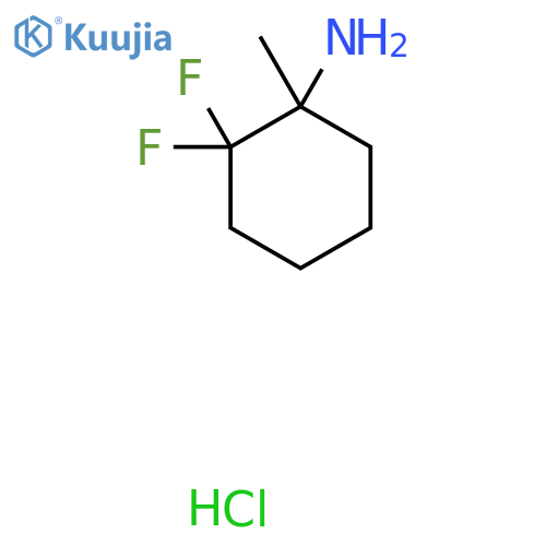 2,2-Difluoro-1-methylcyclohexan-1-amine hydrochloride structure