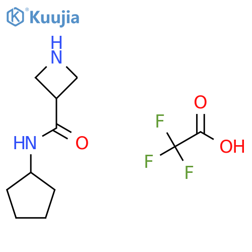 N-Cyclopentylazetidine-3-carboxamide 2,2,2-trifluoroacetate structure