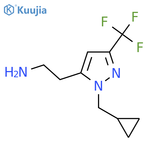 2-(1-(cyclopropylmethyl)-3-(trifluoromethyl)-1H-pyrazol-5-yl)ethan-1-amine structure