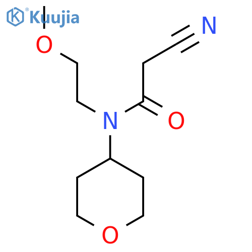 2-cyano-N-(2-methoxyethyl)-N-(tetrahydro-2H-pyran-4-yl)acetamide structure