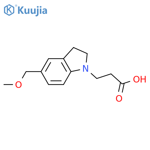 3-(5-(Methoxymethyl)indolin-1-yl)propanoic acid structure