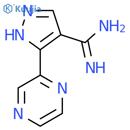 3-(Pyrazin-2-yl)-1H-pyrazole-4-carboximidamide structure