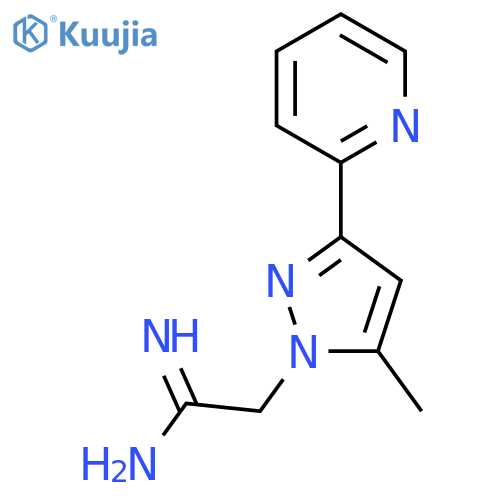 2-(5-methyl-3-(pyridin-2-yl)-1H-pyrazol-1-yl)acetimidamide structure